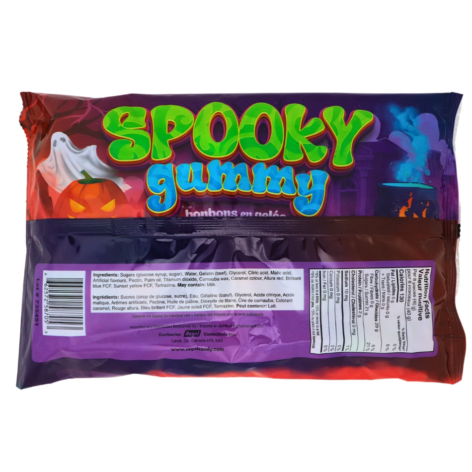 Spooky Gummy - 250g Nutrition Facts Ingredients - Halloween Candy - Gummy Candy - Spooky Gummy