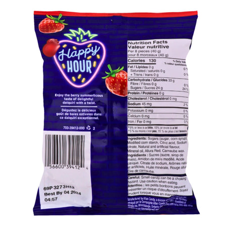 Twizzlers Gummies Strawberry Daiquiri - 175g Nutrition Facts - Ingredients-New from Twizzlers