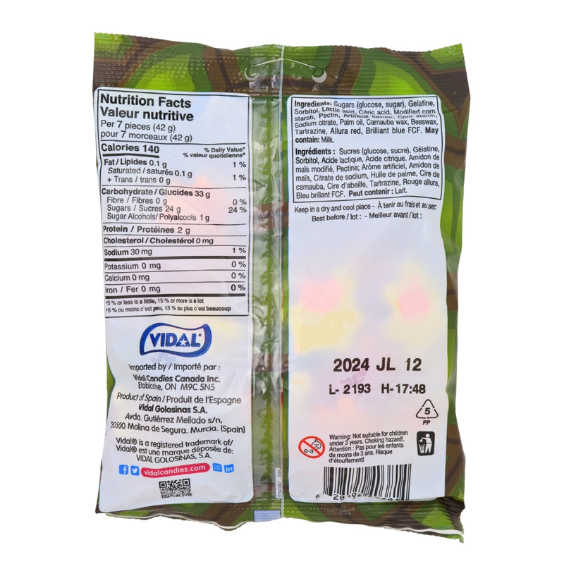Vidal Turtles Filled Gummies-170 g Nutrition Facts Ingredients