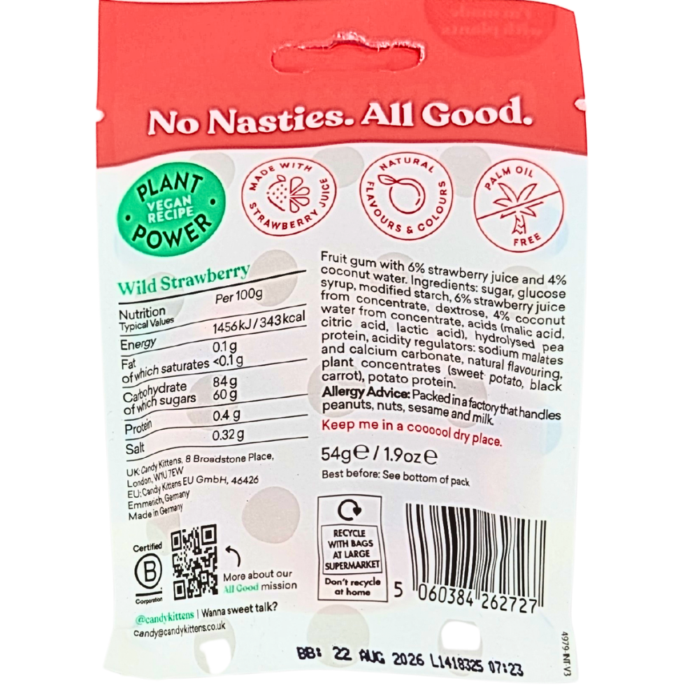 Candy Kittens Wild Strawberry (UK) - 54g