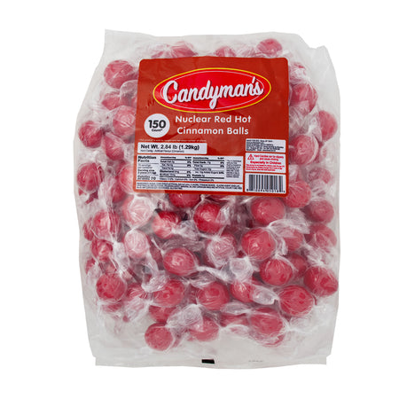 Candyman's Nuclear Red Hot Cinnamon Balls 150 pieces (UK) - 1.29kg