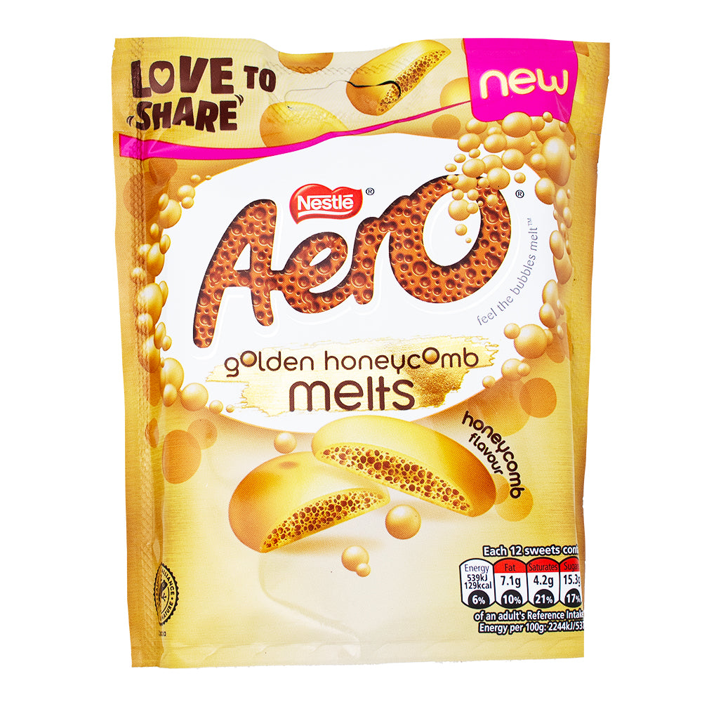 Aero Melts Honeycomb - 86g - Aero - Aero Chocolate - Canadian Candy - Canadian Chocolate - Nestle - Nestle Chocolate