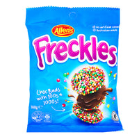 Allen's Freckles (Aus) - 160g - Allen's Freckles - Australian Candy - Chocolate Candy - Candy with Candy Shells - Nostalgic Childhood Treat - International Candy - Sweet Chocolate Goodness - Colourful Candy Delight