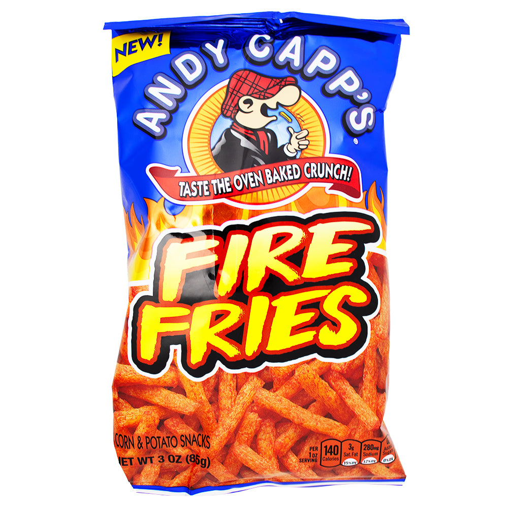 Andy Capp's Fire Fries - 3oz - Andy Capp's Fire Fries - Fire Fries Snack - Spicy Snack - Potato Snack - Spicy Fries - Snack Assortment