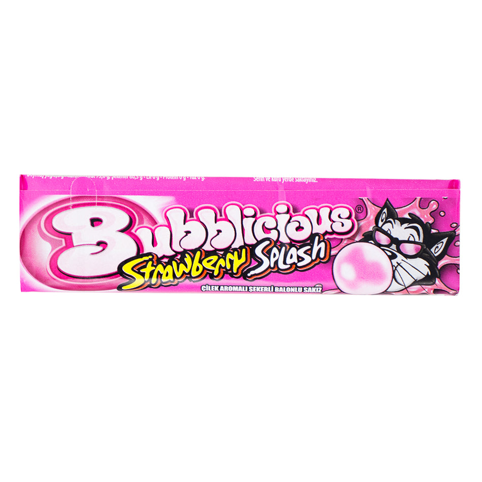 Bubblicious Gum Strawberry Splash - Bubblicious - Bubble Gum - Chewing Gum - Classic Candy - Classic Bubble Gum - Strawberry Chewing Gum - Strawberry Bubble Gum - Bubblicious Gum Strawberry Splash