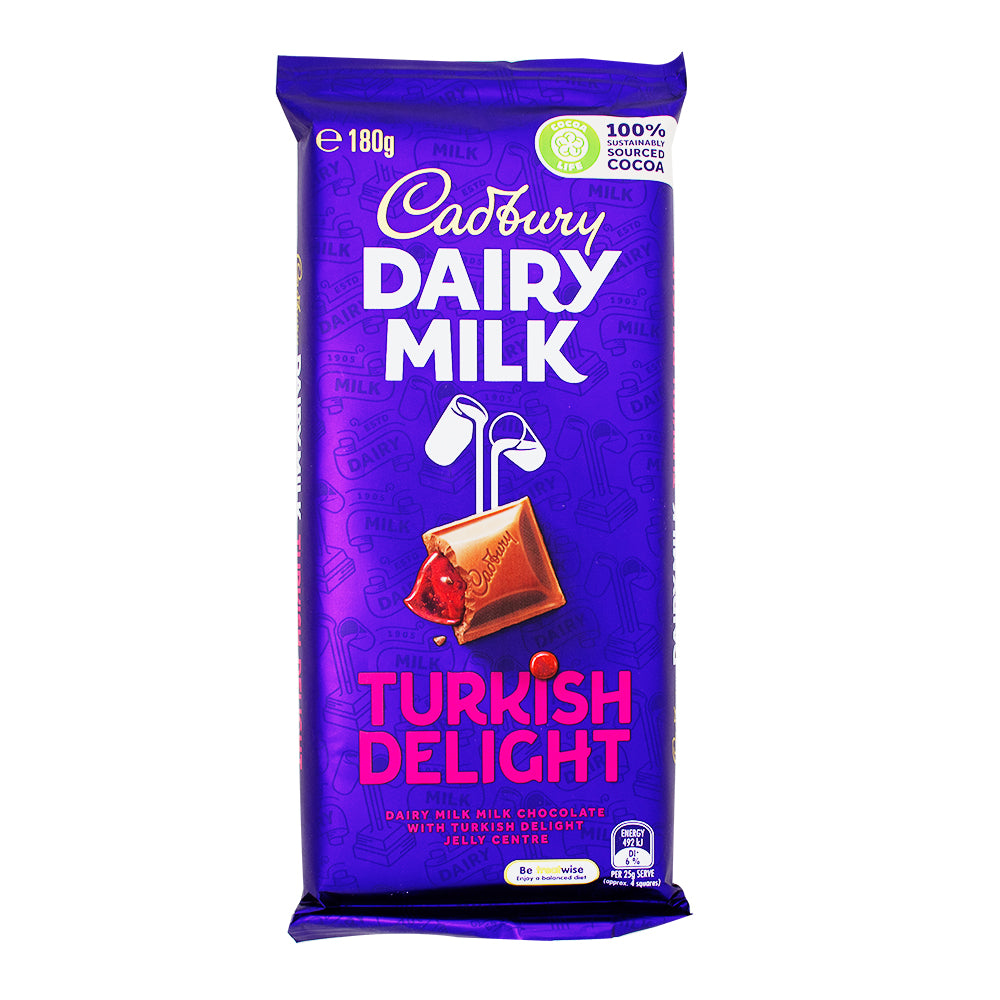 Cadbury Dairy Milk Turkish Delight (Aus) - 180g
