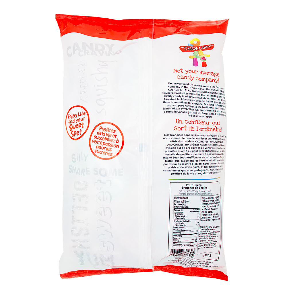 CCC Fruit Slices Nutrition Facts Ingredients - CCC Fruit Slices - Gummy Candy - Canadian Candy - Canadian Gummies - Canadian Gummy - Fruit Slices Gummies - Fruit Slices Gummy