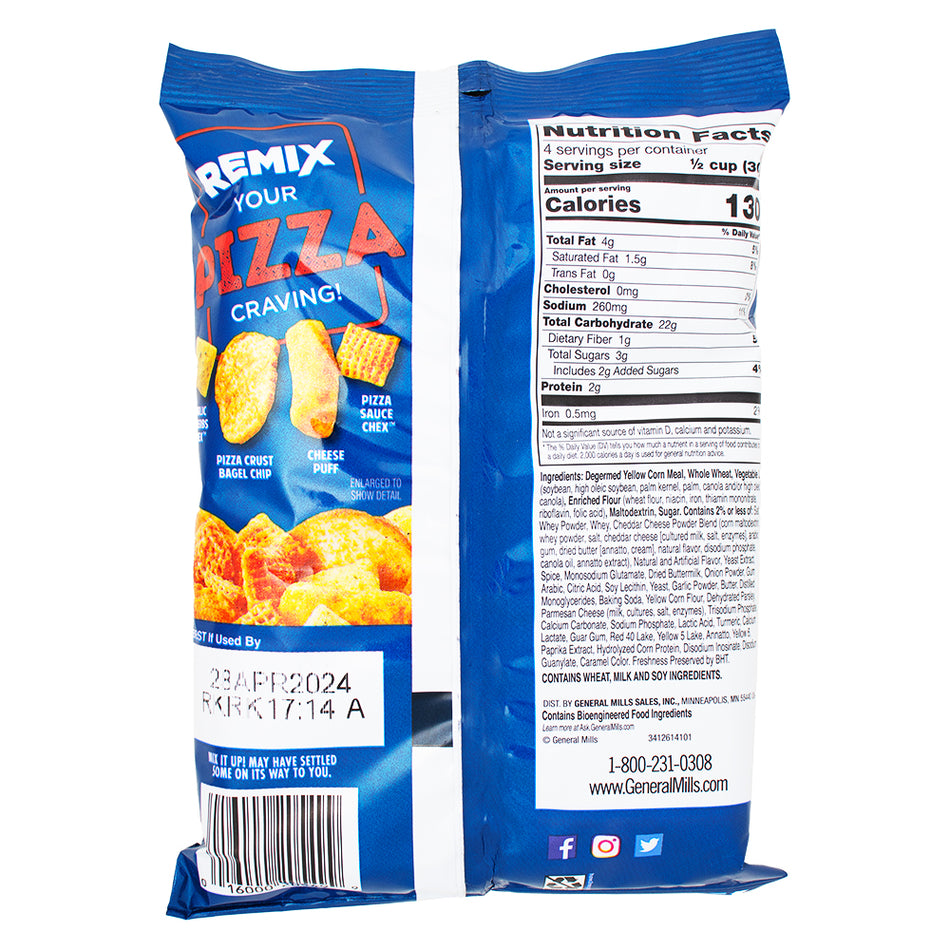 Chex Mix Remix Cheesy Pizza - 4.25oz Nutrition Facts Ingredients - Chex Mix - Chex Mix Remix Cheesy Pizza - Pizza Snack - Savoury Snack - Chex Mix Snack