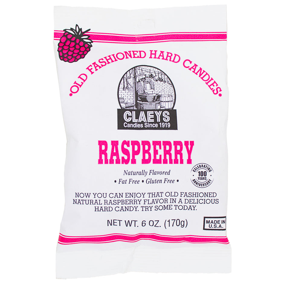 Claeys Raspberry Old Fashioned Hard Candies - 6 oz