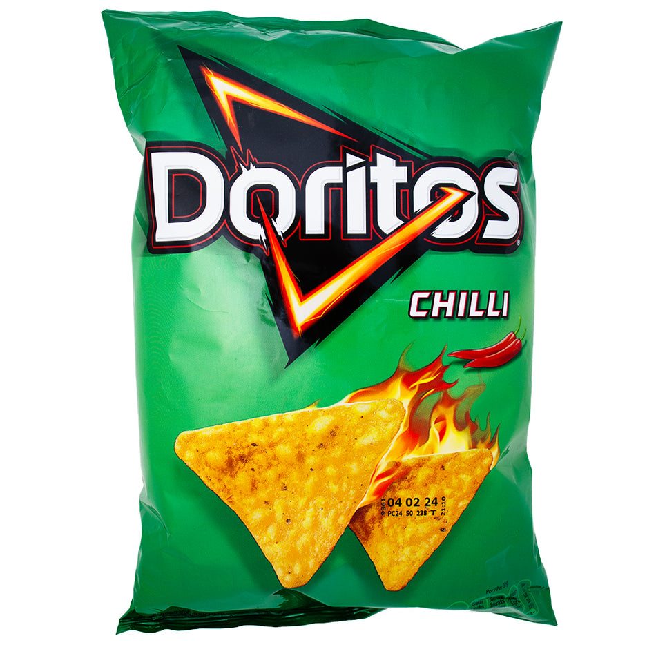 Doritos Chilli (Portugal) - 140g - Doritos Chilli - Portuguese spice chips - Bold snack adventure - Zesty chili flavour - Authentic Portuguese spices - Spicy Doritos sensation - Fiery snack attack - Tangy and spicy goodness - Crunchy chili chips - Snack with a punch - Dortios - Doritos Chips - Chilli Doritos