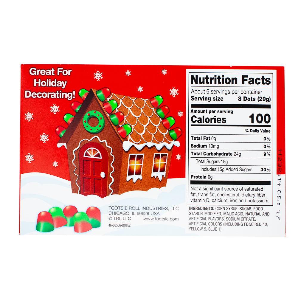 Dots Christmas Theatre Pack - 6oz Nutrition Facts Ingredients - Dots Theatre Pack - Holiday Candy Treats - Festive Fruit Chews - Christmas Flavour Explosion - Stocking Stuffer Sweets - Seasonal Candy Delights - Dots Candy - Christmas Candy - Christmas Treats