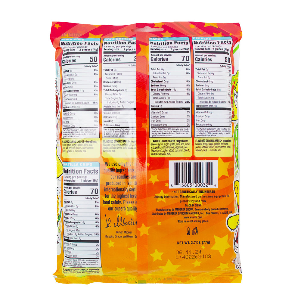 efrutti Taco Tuesday Nutrition Facts Ingredients