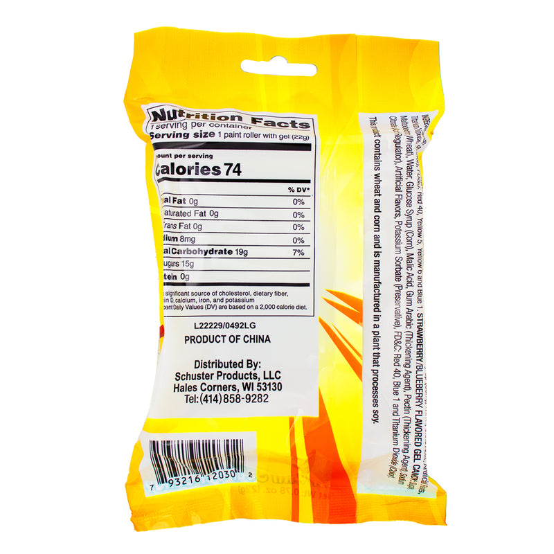 Face Twisters Paint Roller Candy - 0.78oz Nutrition Facts Ingredients - Face Twisters - Face Twisters Sour Candy - Sour Candy - Face Twisters Candy