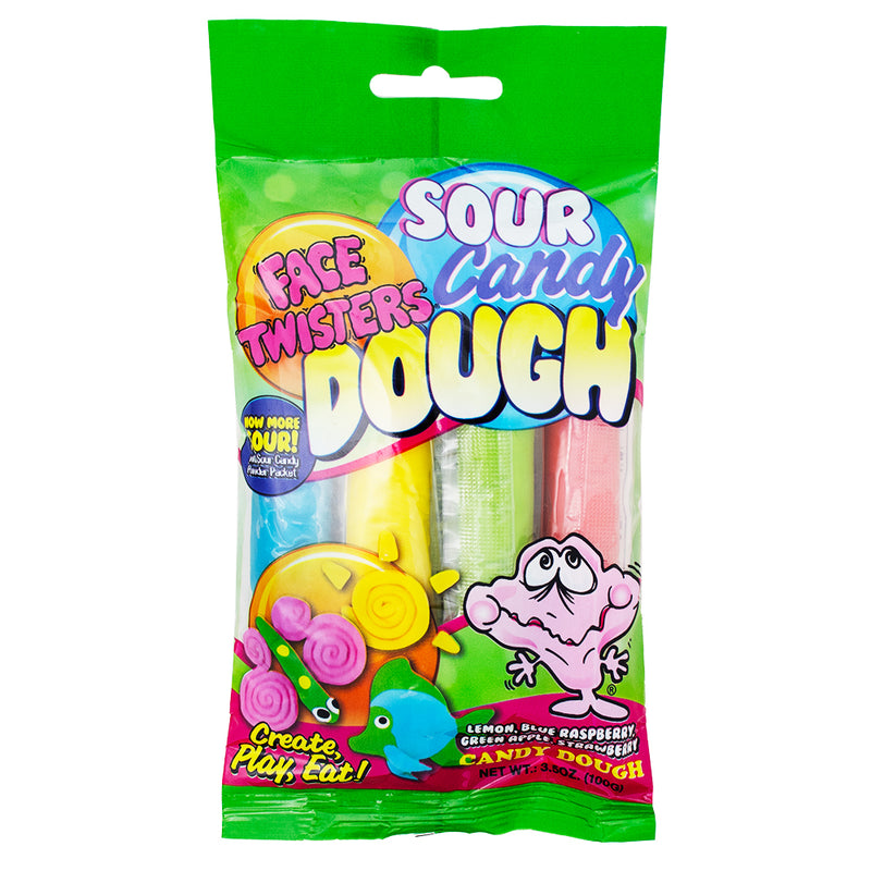 Face Twisters Sour Candy Dough - 3.5oz - Face Twisters Sour Candy - Sour Candy - Twisted Sour Candy - Face Twisters Sweets - Sour Candy Mix - Sour Candy Assortment