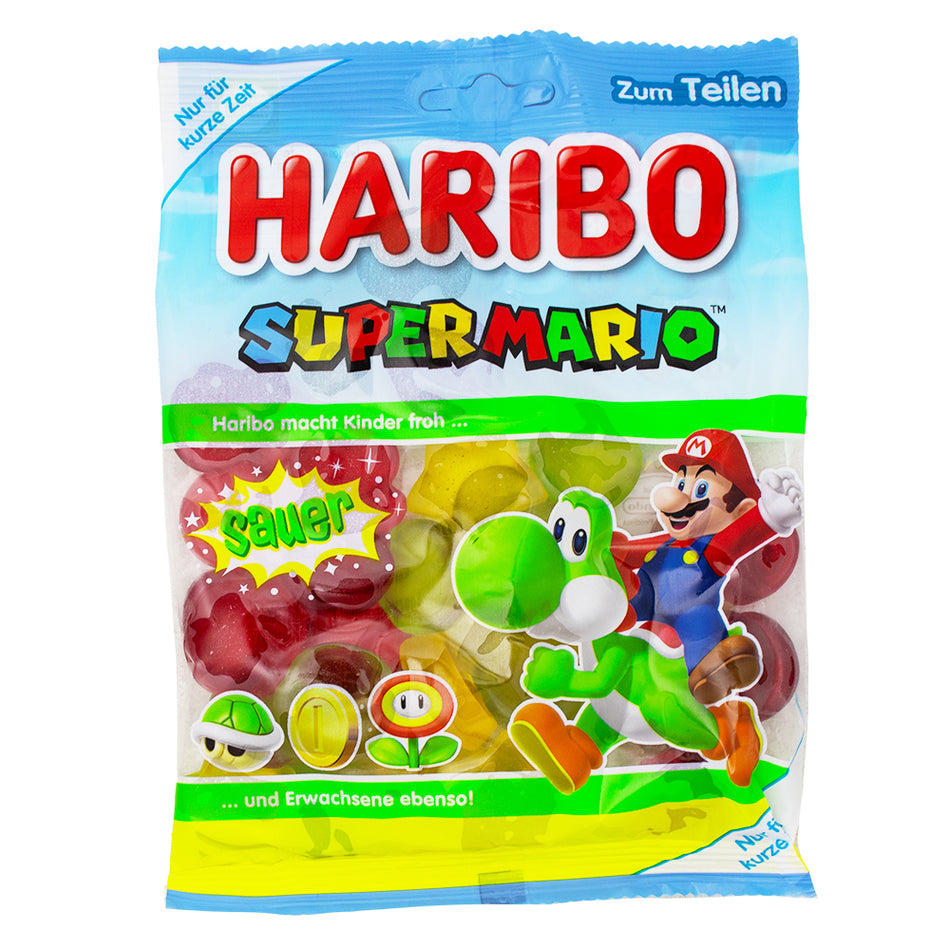 Haribo Super Mario Sour - 175g - Haribo - Super Mario Candy - Haribo Gummies - Haribo Gummy - Super Mario - Classic Gummy - Classic Candy 