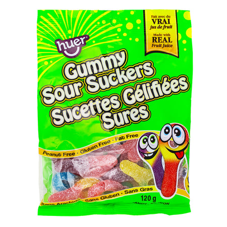 Huer Gummy Sour Suckers - 120g