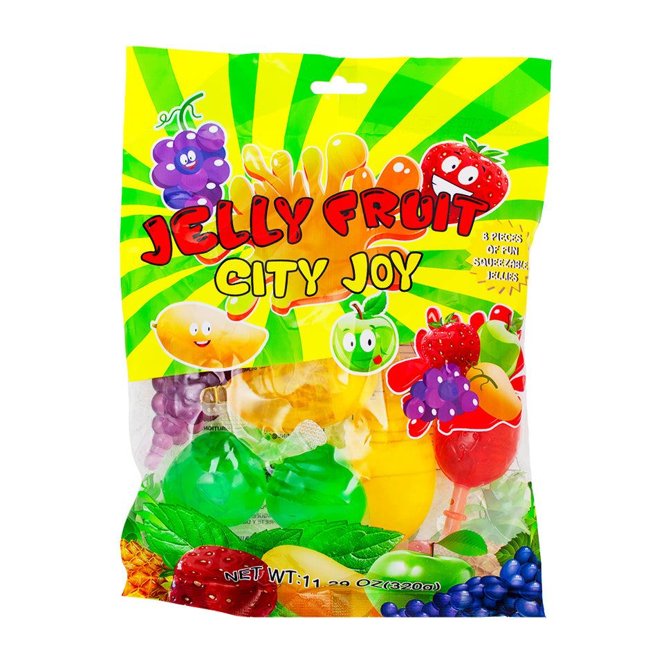 City Joy Popping Fruit Jelly Candy - 11.3oz - City Joy Jelly Candy - Popping Fruit Candy - Jelly Candy Assortment - Fruity Jelly Candy - Jelly Candy Mix - City Joy Sweets