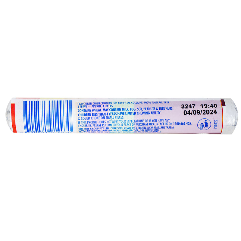Lifesavers Blackcurrant Pastilles (Aus) - 34g Nutrition Facts Ingredients