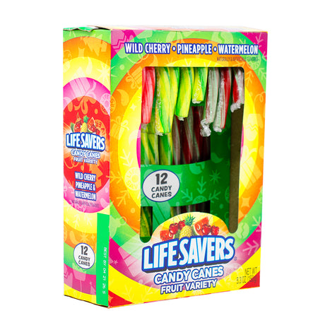 Lifesavers Candy Canes Fruit Variety 12 Pieces