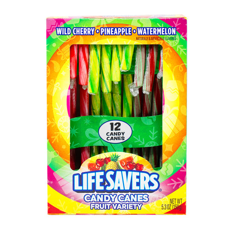 Lifesavers Candy Canes Fruit Variety 12 Pieces