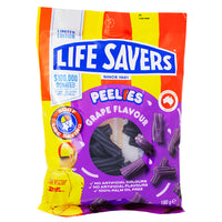 Lifesavers Peelies Grape (Aus) - 180g - Lifesavers Peelies Grape - Australian Candy Delight - Juicy Grape Flavour - Peelable Candy Texture - Burst of Sweetness - Unique Candy Experience - International Candy Sensation - Grape Candy Delight