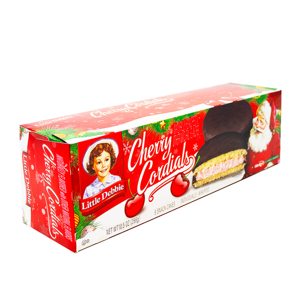 Little Debbie Christmas Cherry Cordials Cakes (8 Pieces) - 298g **BB DEC 07/23** - Christmas Little Debbie's - Holiday cakes - Festive treats - Cherry cordial cakes - Chocolatey goodness - Seasonal celebrations - Holiday desserts - Festive sprinkles - Delicious baked goods - Christmas sweets