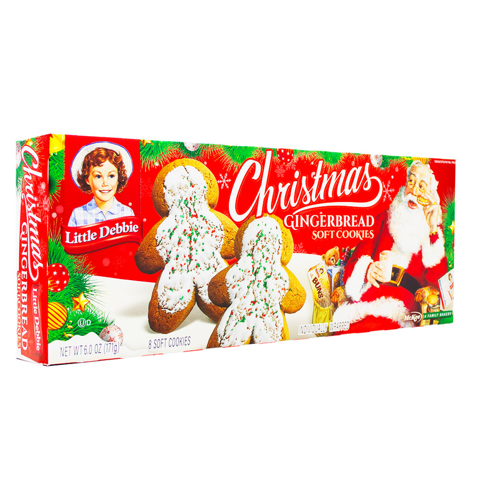 Little Debbie Soft Iced Gingerbread Cookes (8 Cookies) - 171g **BB DEC 15/23** - Christmas Little Debbie's - Holiday cookies - Gingerbread delights - Festive treats - Iced gingerbread cookies - Seasonal sweets - Christmas desserts - Holiday baking - Gingerbread spice - Festive icing