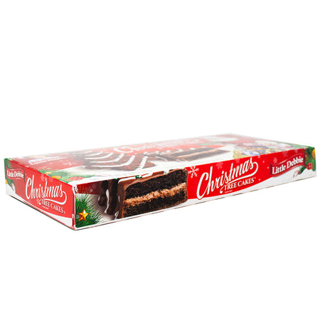 Christmas Little Debbie cakes - Chocolate Christmas Tree Cakes - Festive holiday desserts - Holiday-themed treats - Chocolate cake with cream filling - Christmas sweets - Holiday snack cakes - Seasonal indulgence - Christmas dessert ideas - Festive cake snacks