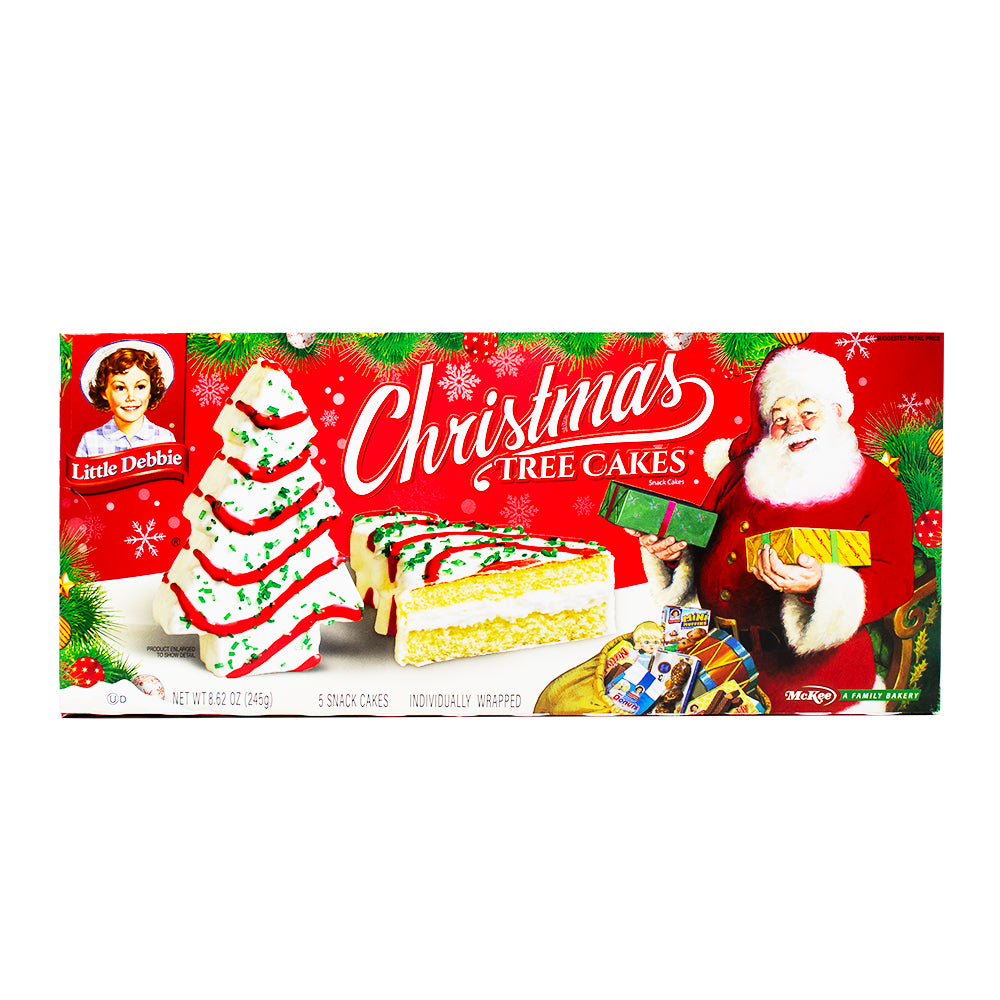 Little Debbie Vanilla Christmas Tree Cakes (5 Pieces) - 245g **BB DEC 13/23** - Christmas tree cakes - Little Debbie holiday treats - Festive vanilla cakes - Holiday dessert - Christmas snacks - Vanilla-flavoured treats - Festive icing - Holiday decorations - Seasonal indulgence - Christmas joy