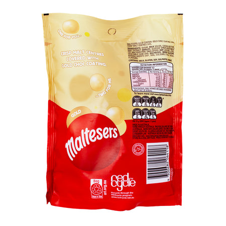 Maltesers Gold (Aus) - 130g Nutrition Facts Ingredients - Maltesers Gold - Australian Chocolate Delight - Gourmet Candy Experience - Honeycomb Crunch Sensation - Premium Chocolate Treat - International Candy Excellence - Decadent Flavour Fusion - Taste of Australia