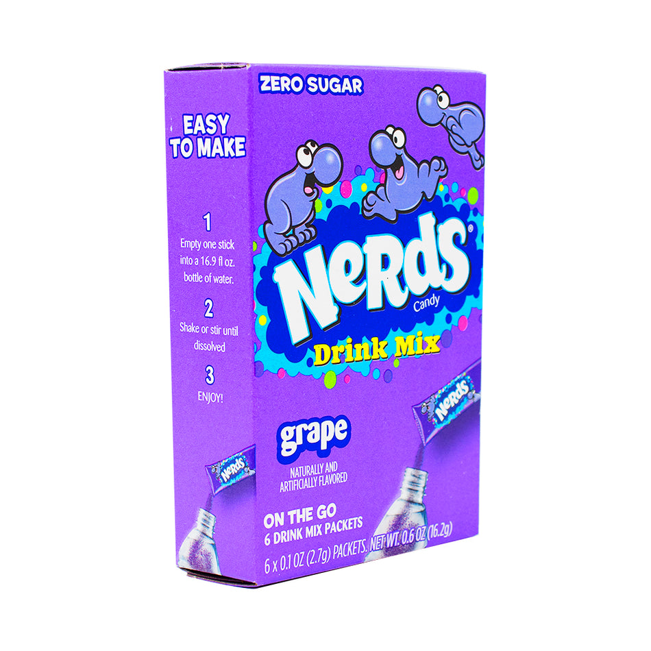 Singles to Go Nerds Grape - Singles to Go Nerds Grape - Grape Drink Packets - Nerds Candy Flavoured Drink - On-the-Go Grape Flavour - Refreshing Grape Beverage - Grape-Tastic Hydration - Tangy Grape Drink Mix - Convenient Drink Packets - Nerds Flavoured Water Enhancer - Grape Sensation Drink - Singles to go - Singles to go Drink - Powdered Drinks - Nerds Drink - Nerds Candy 