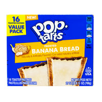 Pop-Tarts Frosted Banana Bread 16 Pack - 768g - Pop-Tarts Frosted Banana Bread - Breakfast Adventure Treat - Banana Bread Flavour Explosion - Toaster Pastry Delight - On-the-Go Breakfast Magic - Frosted Banana Bliss - Morning Flavour Sensation - Convenient Breakfast Indulgence - Banana Bread Cravings Solved - Limited Edition Pop-Tarts - Pop Tarts - Banana Bread Pop Tarts - Frosted Banana Bread Pop Tarts