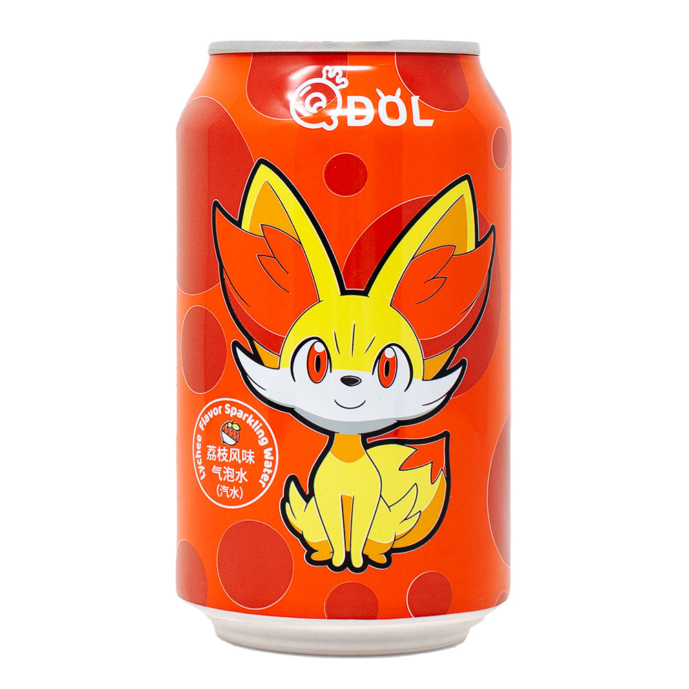 Qdol Pokemon Fennekin Sparkling Drink Lychee (China) - 330mL