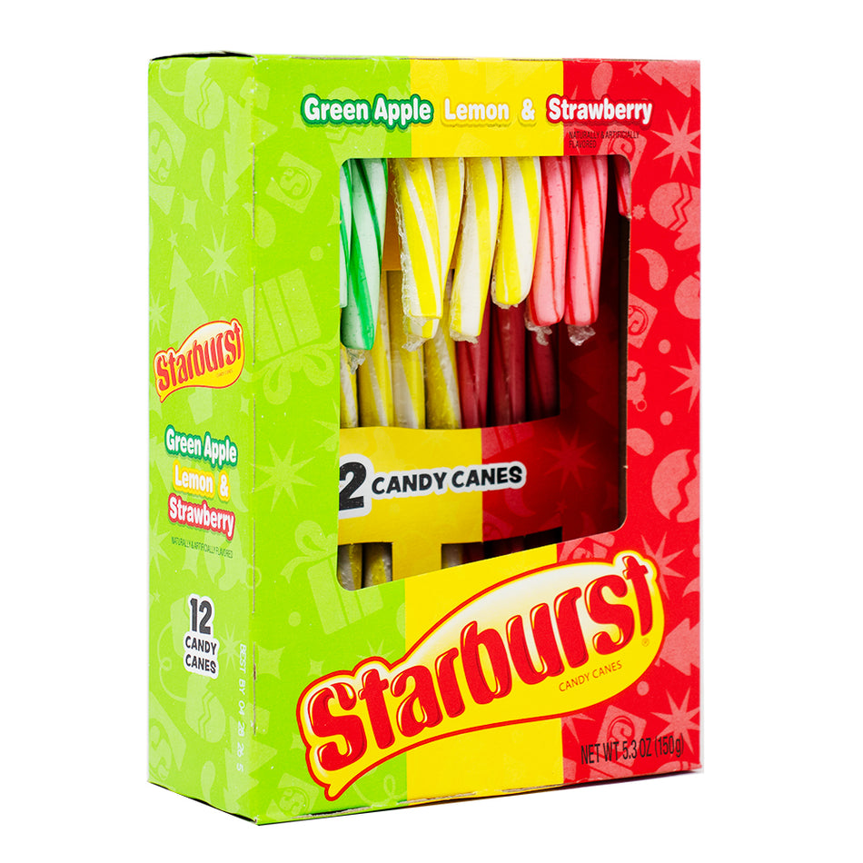 Starburst Candy Canes 12 Pieces - 5.3oz