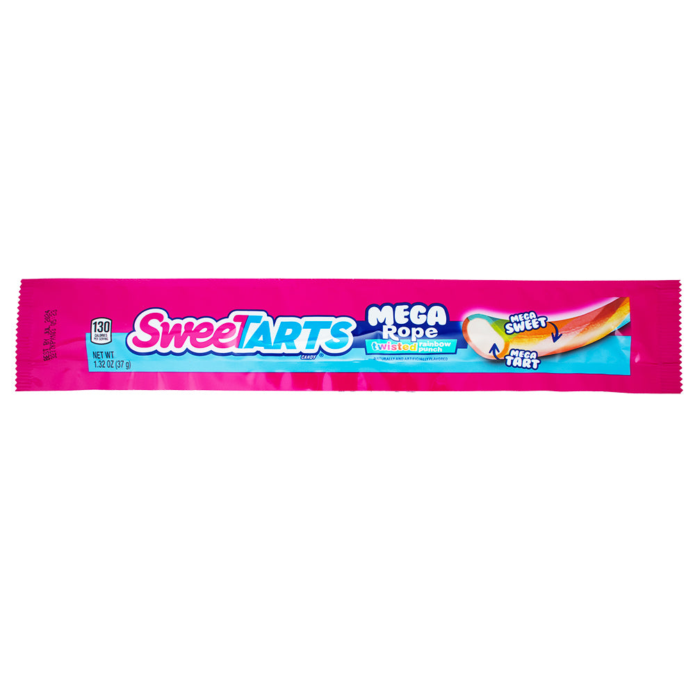 Sweetarts Mega Rope Twisted Rainbow Punch - 1.32oz - Sweetarts - Sweetarts Candy - Sweet and Tart Candy - Sweetarts Mega Rope Twisted Rainbow Punch