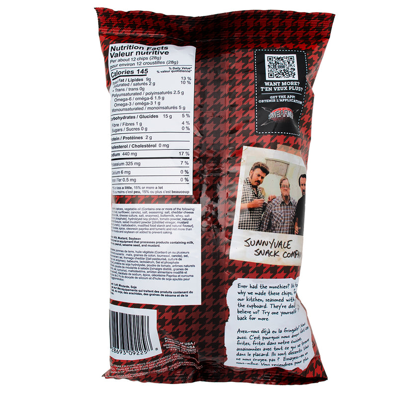 Trailer Park Boys Dirty Burger - 3.5oz Nutrition Facts Ingredients - Trailer Park Boys - Trailer Park Boys Chips - Savoury Snack - Chip - Potato Chips - Canadian Classic - Canadian Snack - Canadian Candy 