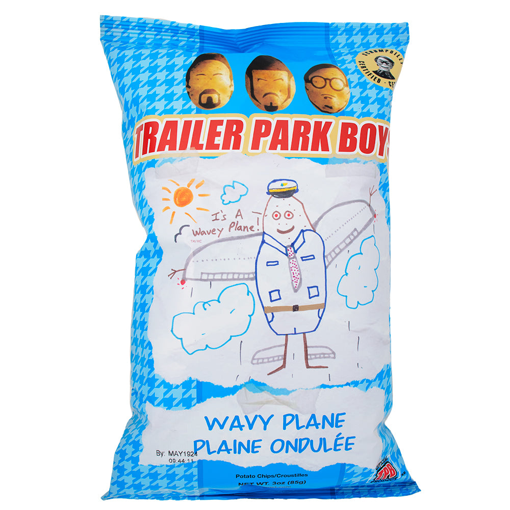Trailer Park Boys Wavy Plane - 3.5oz - Trailer Park Boys - Trailer Park Boys Chips - Savoury Snack - Chip - Potato Chips - Canadian Classic - Canadian Snack - Canadian Candy 
