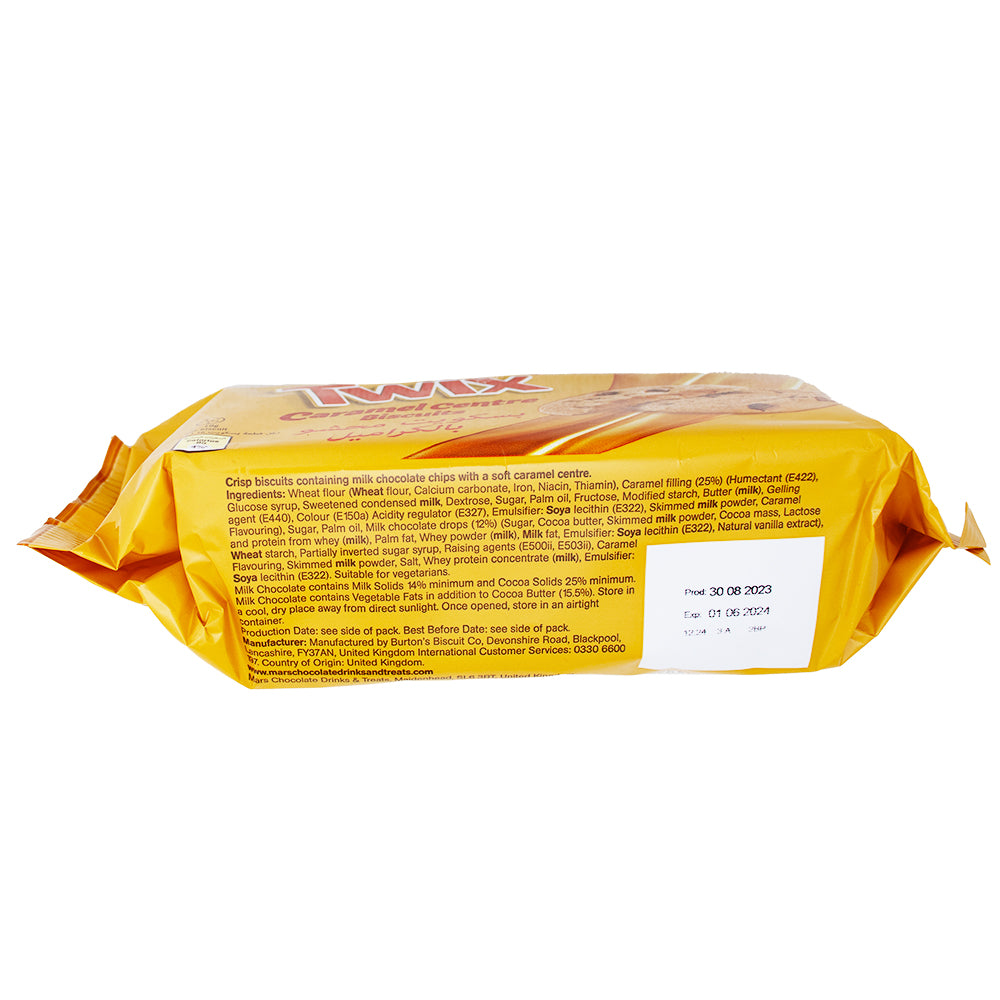 Twix Caramel Centre Biscuits (UK) - 144g Nutrition Facts Ingredients