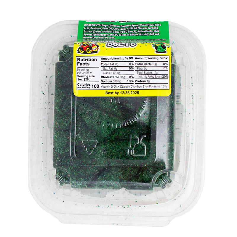 Alamo Sour Pickle Belts - 5oz Nutrition Facts Ingredients - Pickle Candy - Spicy Pickle - Alamo Sour Pickle Belts - Sour Candy - Sour Pickles - Alamo - Dill Pickle