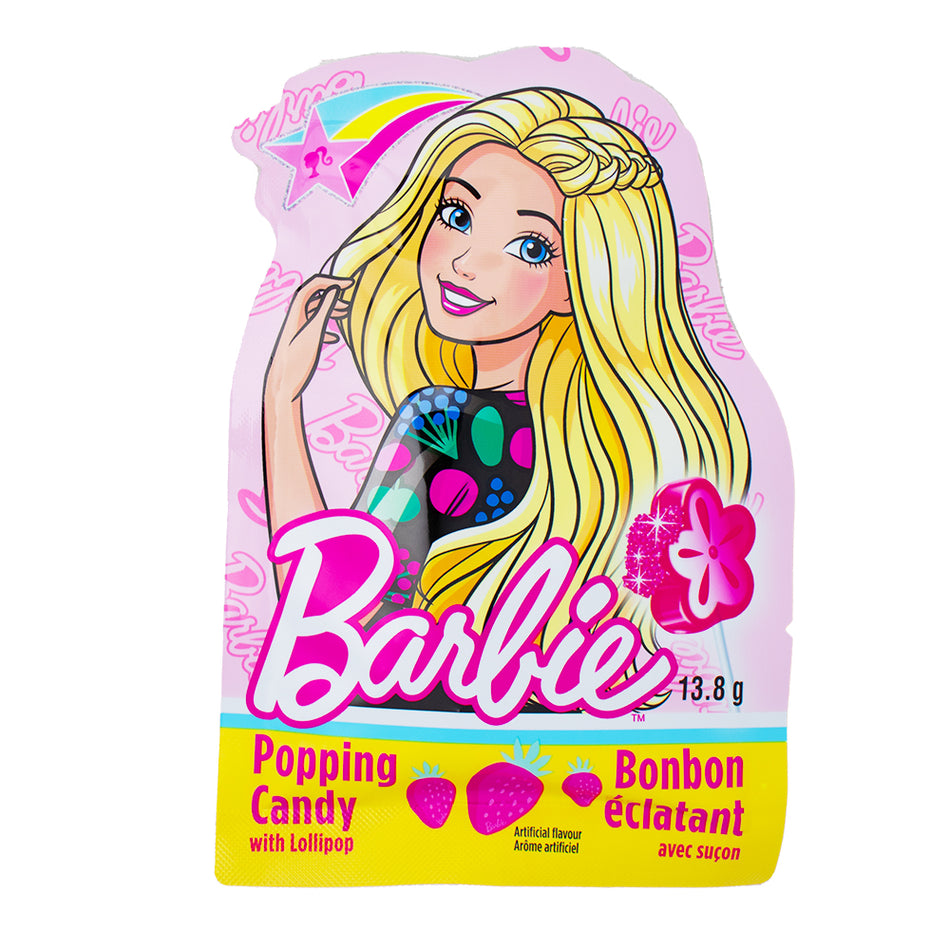 Barbie Popping Candy with Lollipop Dipper - 13.8g