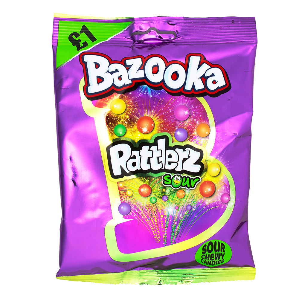 Bazooka Rattlerz Sours (UK) - 100g | Candy Funhouse – Candy Funhouse CA