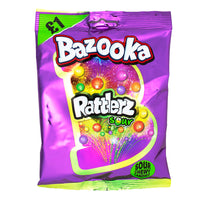 Bazooka Rattlerz Sours (UK) - 100g - Bazooka - Bazooka Candy - Sour Candy - Bazooka Rattlers Sours - UK Candy - British Candy