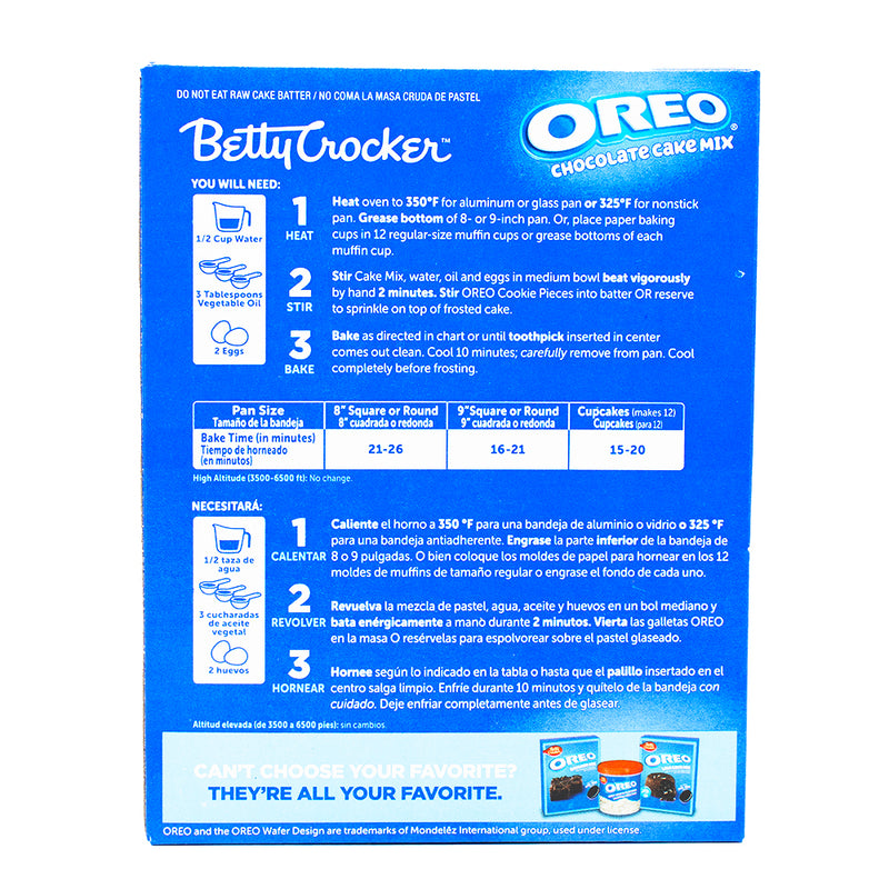 Betty Crocker Oreo Chocolate Cake Mix - 9.3oz - Betty Crocker - Betty Crocker Baking - Baked Goods - Oreo - Oreo Cake - Betty Crocker Oreo Cake Mix - Betty Crocker Oreo - Betty Crocker Cake - Chocolate Cake