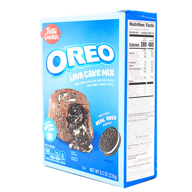 Betty Crocker Oreo Lava Cake Mix - 8.3oz  Nutrition Facts Ingredients - Betty Crocker - Oreo - Oreo Cake - Betty Crocker Oreo - Betty Crocker Oreo Cake - Lava Cake - Betty Crocker Oreo Lava Cake