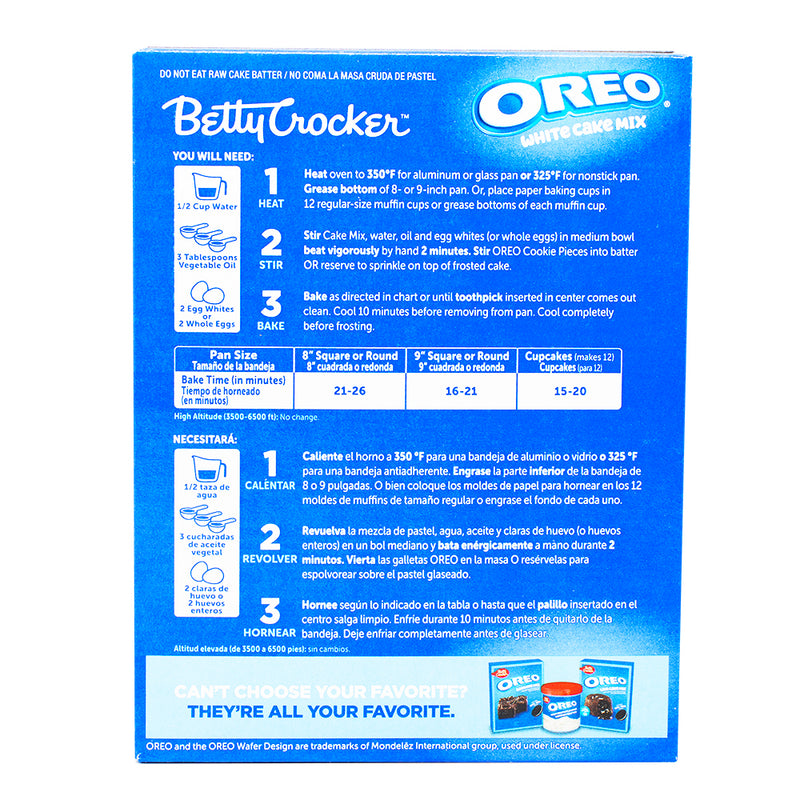 Betty Crocker Oreo White Cake Mix - 9.3oz - Betty Crocker - Betty Crocker Baking - Baked Goods - Oreo - Oreo Cake - Betty Crocker Oreo Cake Mix - Betty Crocker Oreo - Betty Crocker Cake