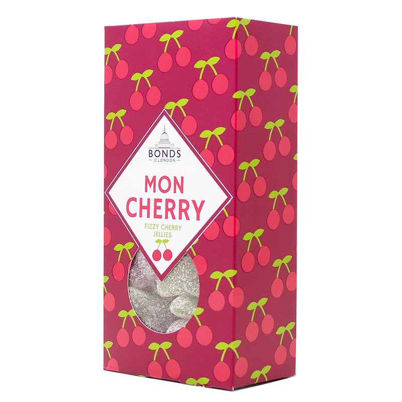 Bonds Gift Box Mon Cherry (UK) - 140g - Bonds Mon Cherry Gift Box - British Candy for Valentine's Day - Cherry-themed Candy UK - Romantic Cherry Delights - Love-inspired Candy Collection - Bonds Candy UK - Unique Valentine's Day Sweets - Cherry Bliss Candy Moments - Sweet Moments Box - UK Candy - British Candy