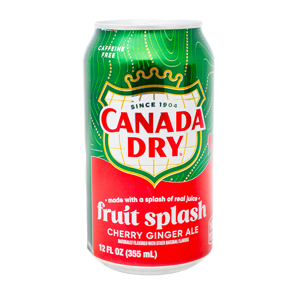 Canada Dry Fruit Splash Cherry Ginger Ale Soda - 355mL