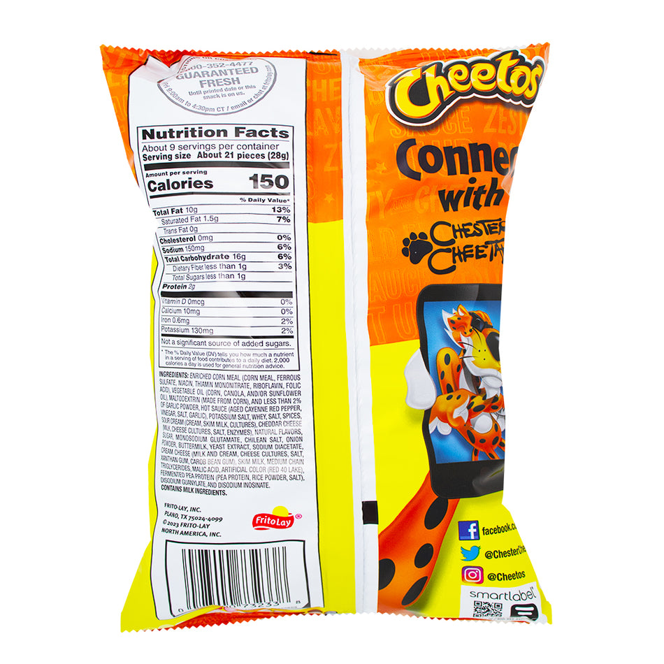 Cheetos Crunchy Buffalo - 8.5oz  Nutrition Facts Ingredients