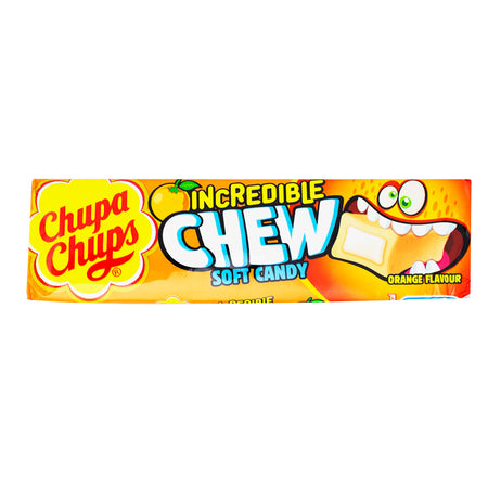 Chupa Chups Incredible Chew Orange (UK) - 45g - Chupa Chups - Chupa Chups Incredible Chew Orange - British Candy - UK Candy - Chupa Chups Candy