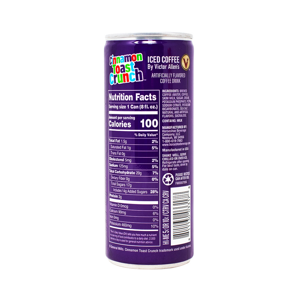 Cinnamon Toast Crunch Coffee - 237mL  Nutrition Facts Ingredients